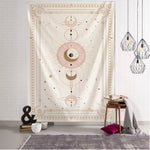 tapisserie murale tissage polyester fleur tarot sorcellerie boho géométrique phases lunaires bohemian deco chambre
