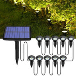 éclairage solaire extérieur moderne 12 piquets lumineux noir ip65 led contemporain