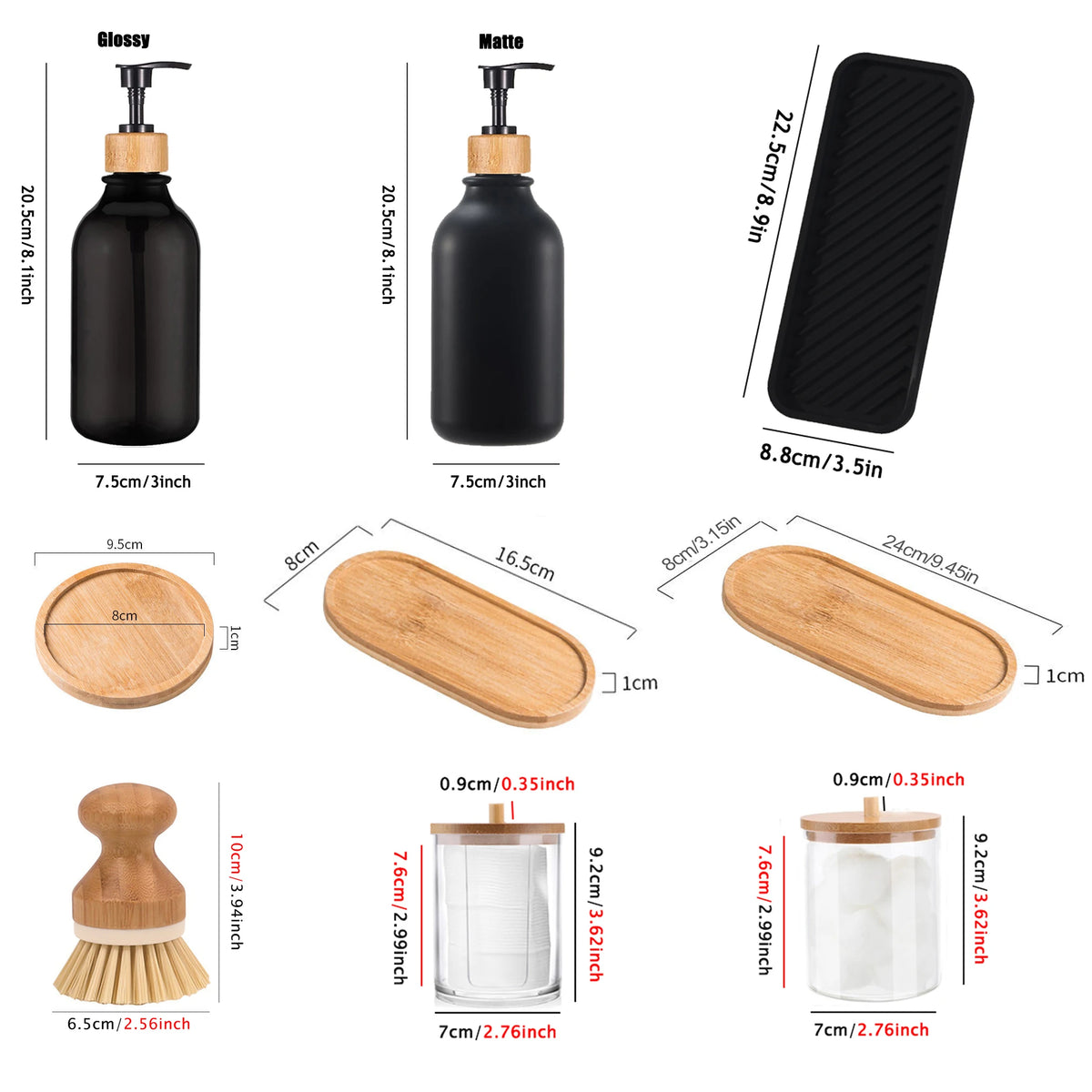 distributeur savon liquide cuisine pompe bois bouteille blanche noire vaisselle mains pot verre