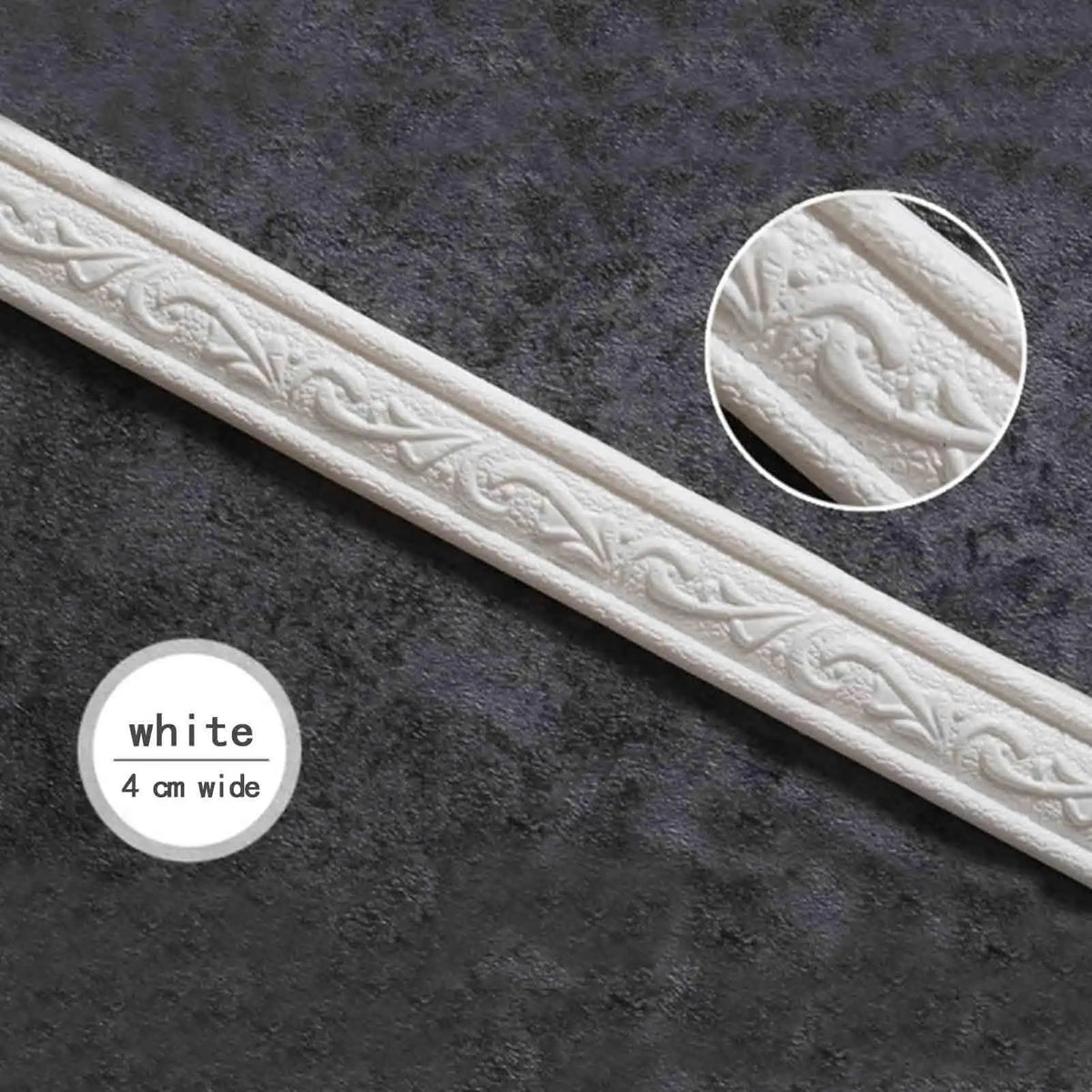 bordure murale adhésive 3d relief floral 230cm classique décorative decoration
