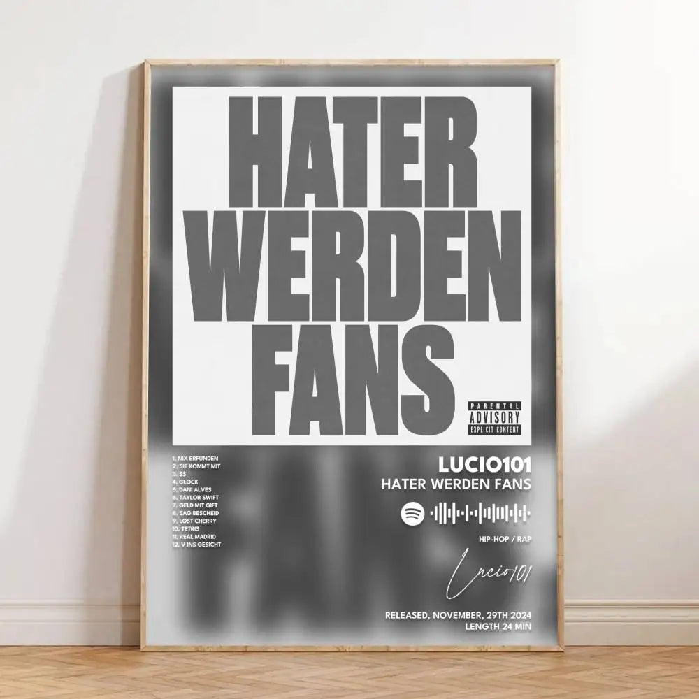 affiche autoadhésive papier moderne personnages mains objets textes stylisés couleurs vives verte rose jaune