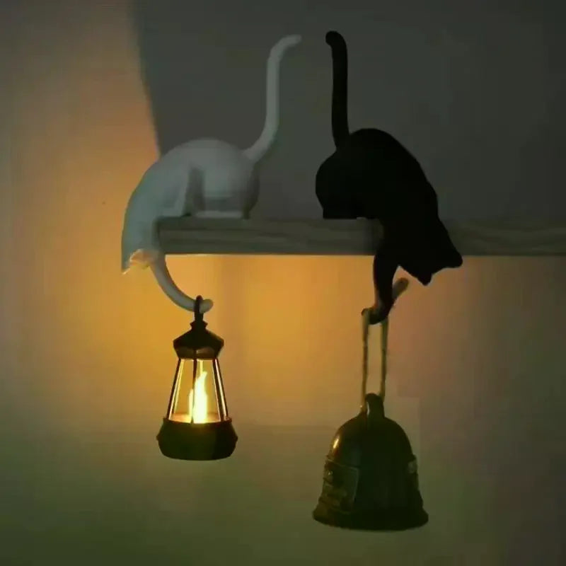 décoration murale chat blanc noir lampe poser clés support mural moderne minimaliste erotique erotique