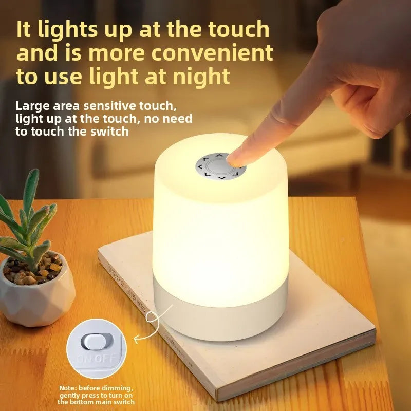 lampe chevet tactile usb rechargeable trois couleurs télécommande led moderne chambre veilleuse