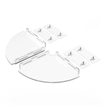 étagère d'angle transparente moderne adhésive support rangement douche réutilisable seule plaque murale
