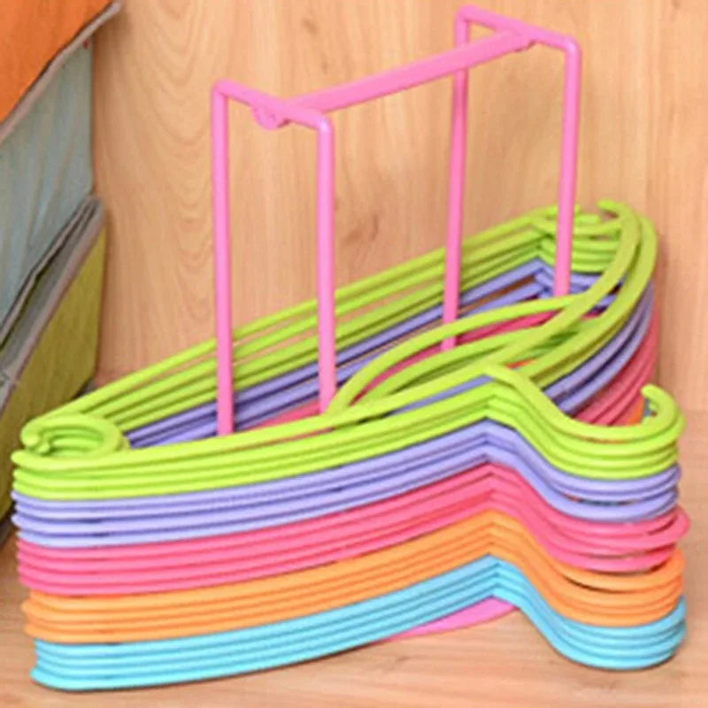porte cintres empilable cintres plastique rangement moderne multicolore vêtements réutilisable rangement buanderie