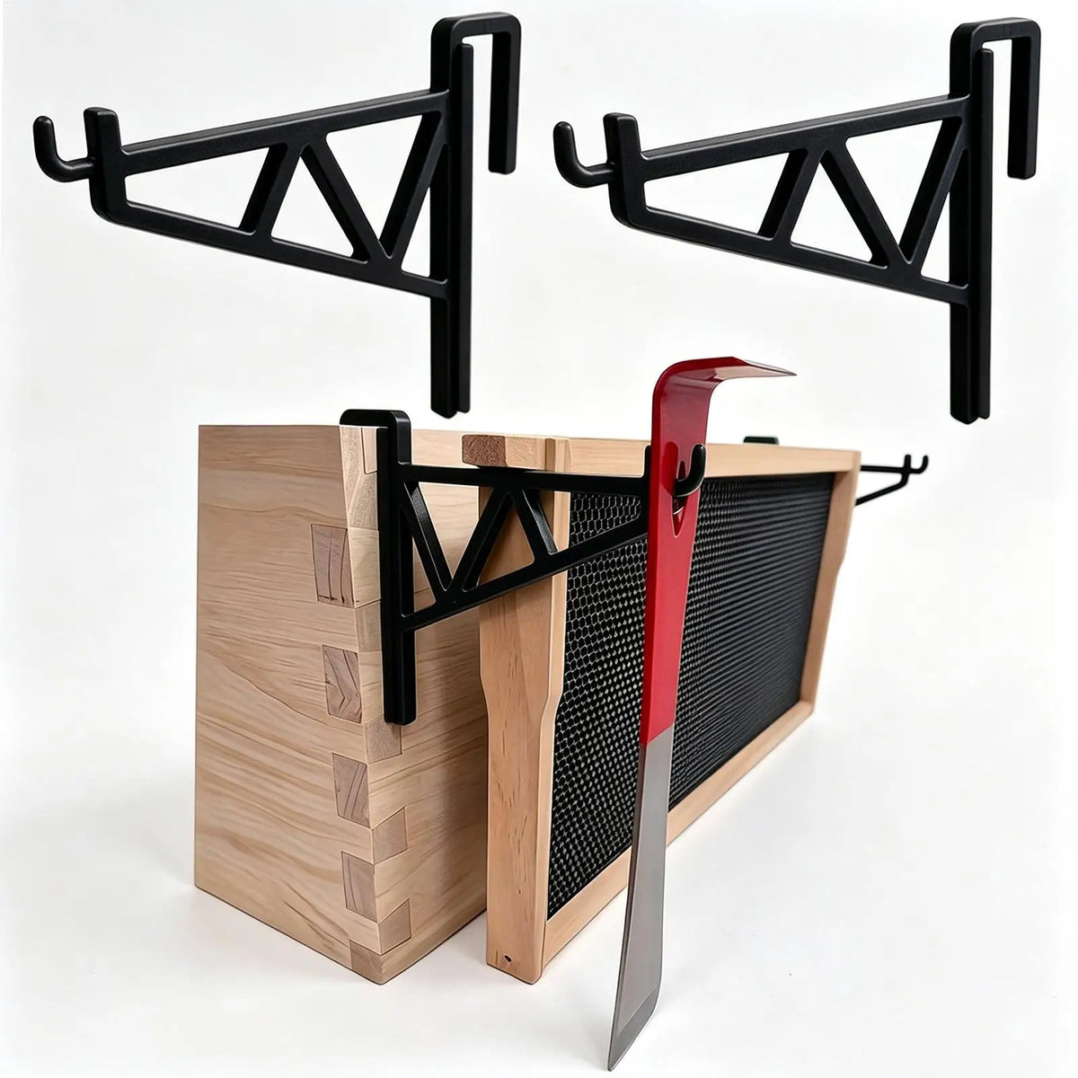 supports cadre d'apiculture vert noir clips multifonctionnels outils d'apiculture couteau grille fixations rapides