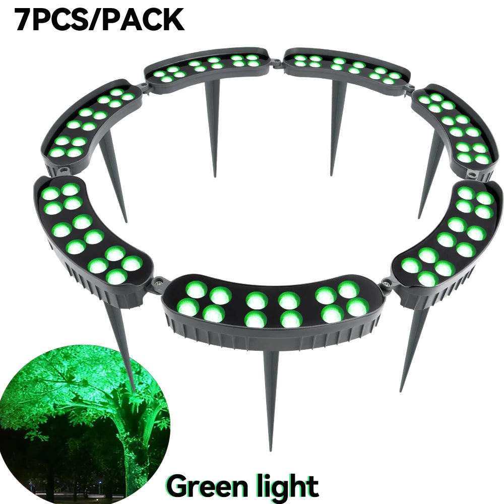 lumière jardin extérieure ip65 led rouge bleu chaude moderne spikes autonomes flux2492000