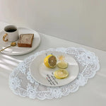 serviettes table classiques dentelle blanche taille 17x28cm 19x30cm 29x42cm 18cm 27cm