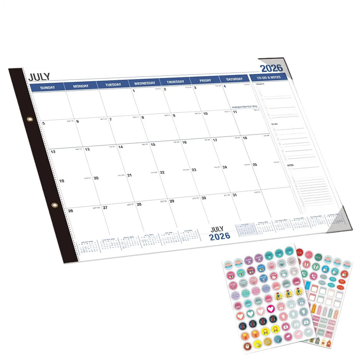 calendrier mural blanc moderne maison organisation temps gestion quotidien hebdomadaire mensuel