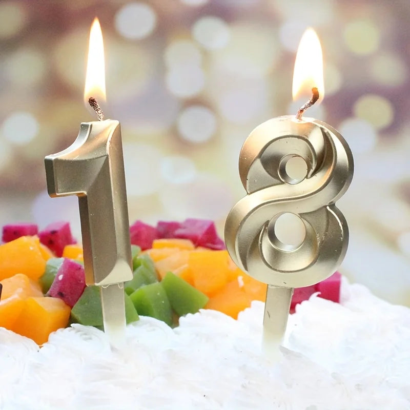 bougies numéraires dorées modernes cire paraffine boîtes présentation anniversaire