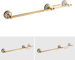 accessoires salle bain doré ornements floraux classique porte serviettes mural anneau crochet fixations vis