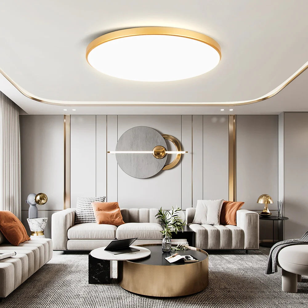 lampe led moderne blanc doré ajustement trichromatique économie énergie