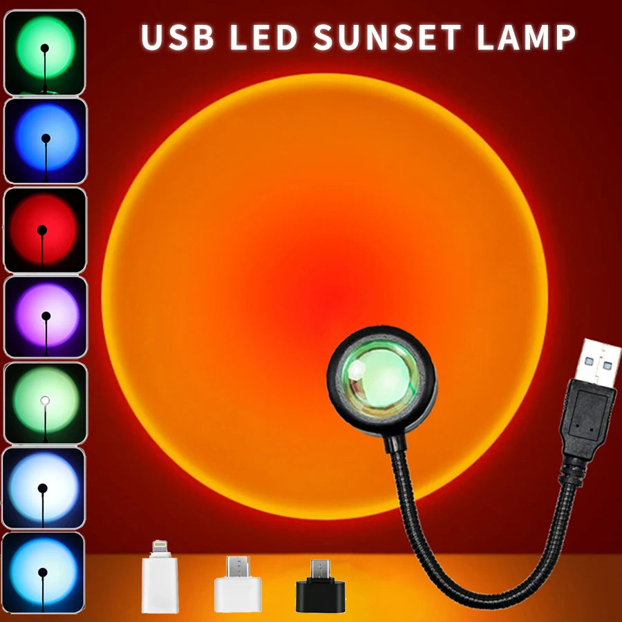lampe led usb multicolore moderne veilleuse nuit décoration chambre salon ambiance