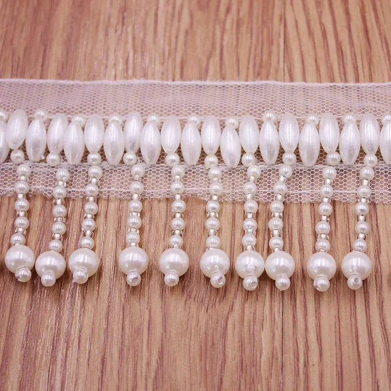 ruban décoratif blanc ovales dentelle classique mariage tulle élastique matériaux couture fixations invisibles