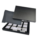 boîtes bijoux noir blanc compartiments carrés moderne storage box organizer showcasegems