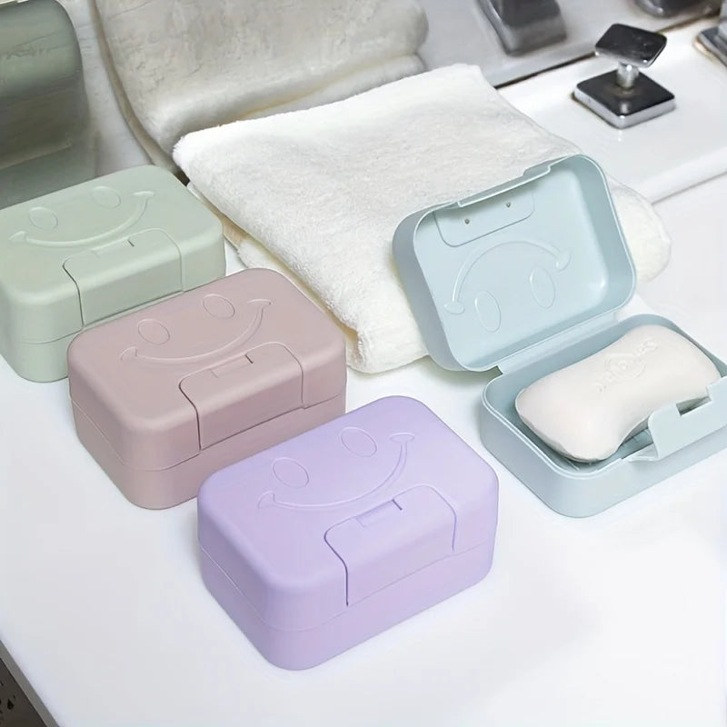 boîte savon moderne rose clair vert pastel violet sourire clips minimaliste maison