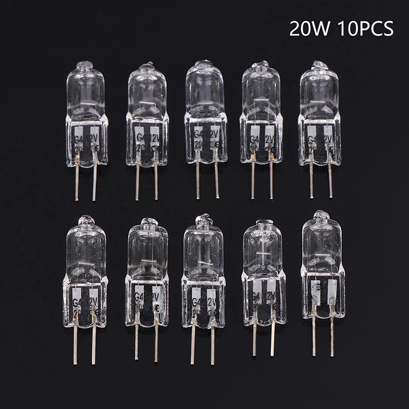 ampoules halogènes led transparentes opalescentes base g4 classiques 5w 10w 20w 35w 50w 2900k