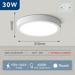 lampe led moderne ultra mince 10w 15w 20w 30w blanc rond carré