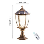 lampe solaire dorée led transparente classique extérieure étanche jardin moderne