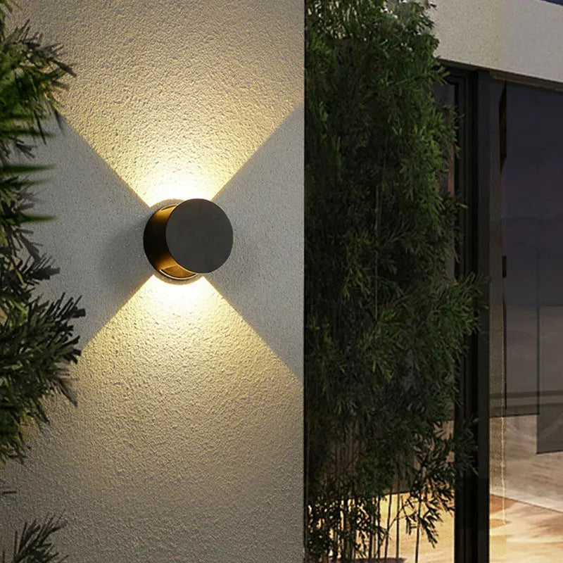 applique murale led moderne noire ip65 éclairage balcon allée porte fixation mur