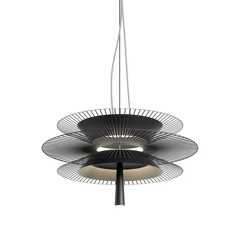 suspension lumineuse moderne dorée cercles concentriques opaque chaîne câble électrique 60 249 lumens 90