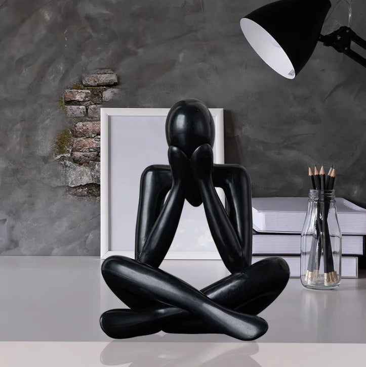 décoration moderne figurines humaines blanc noir stylisées minimaliste abstrait chambre
