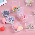 boîtes rangement transparentes réutilisables clips bijoux organisation moderne respectueux environnement