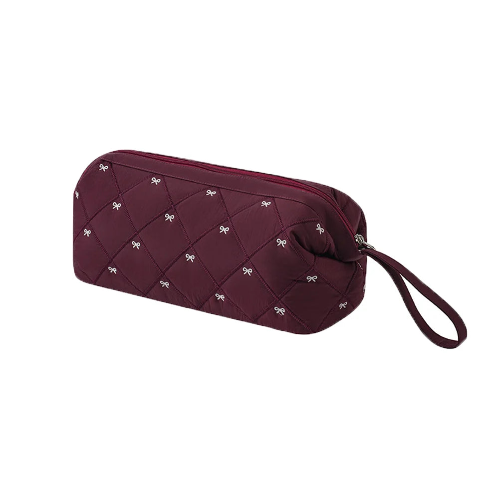 Sac main rose clair noir beige bordeaux quilted moderne élégant poignée amovible réutilisable polyester