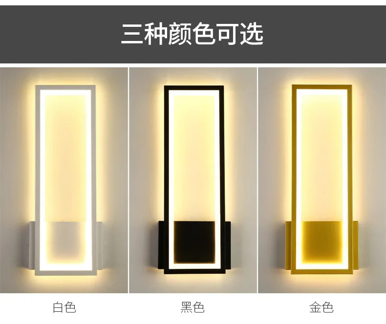 Luminaire décoratif fixé au mur avec ampoules LED