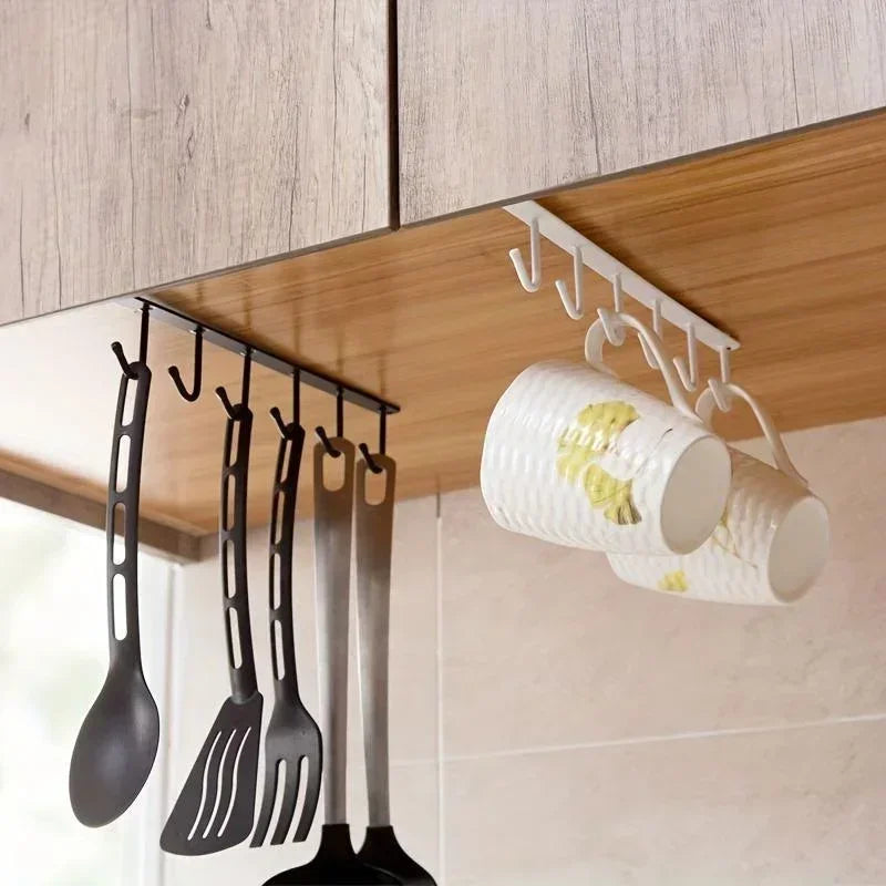 porte verres porte accessoires cuisine clips magnétiques noir blanc modernes pratiques cuillères fourchettes couteaux