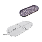 moule silicone assiettes ovales bleu beige vert violet rose texture granulée moderne minimaliste