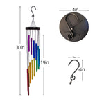 carillon éolien musical multicolore moderne cloches rondes crochet métallique apaisant relaxation méditationextérieurcoration