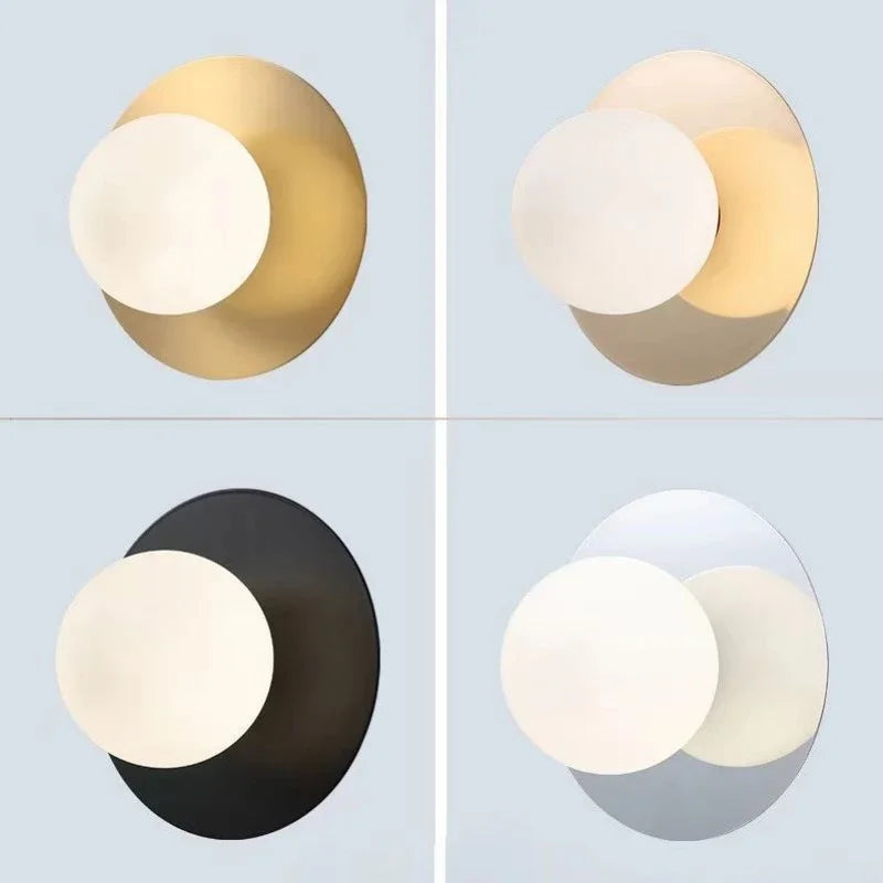 appliques murales modernes or argent noir adhésives chambre salon décoration nordique lumineuses led minimalistes