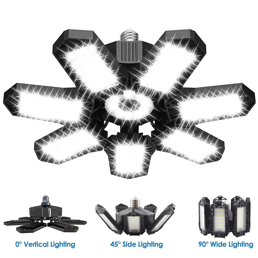 lampe led pliable noire grille ventilation moderne fixations vis éclairage garage atelier store