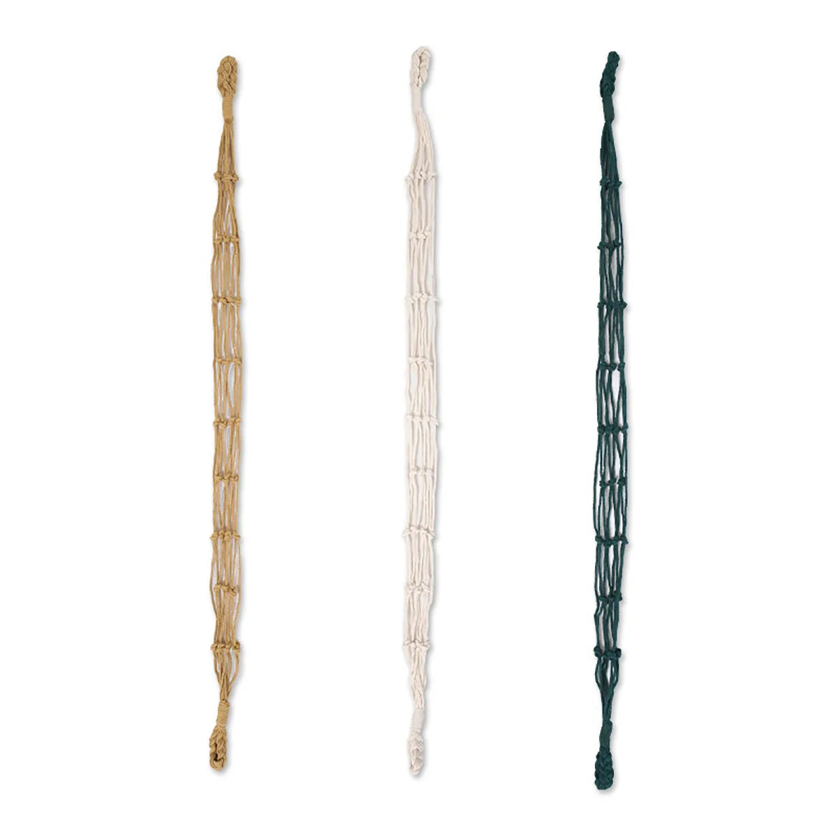 porte rouleaux papier toilette suspendu cordelettes decoratives filet tresse boheme rustique artisanal