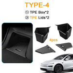 conteneurs rangement coffre voiture tesla model juniper 2025 noir texture antidérapante pliables moderne.storage sac