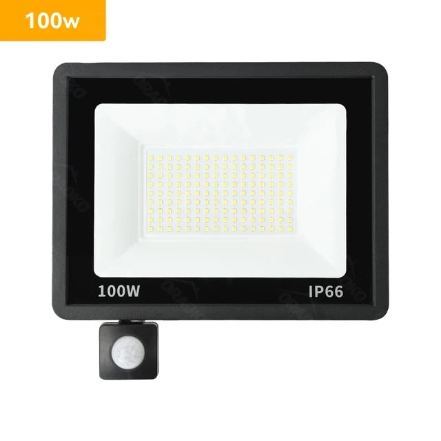 projecteur led noir moderne ip66 capteur mouvement clips 100w 50w 30w 20w 10w