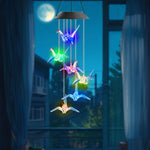 Mobile lumineux solaire multicolore figurines animales deco balcon jardinextérieur led