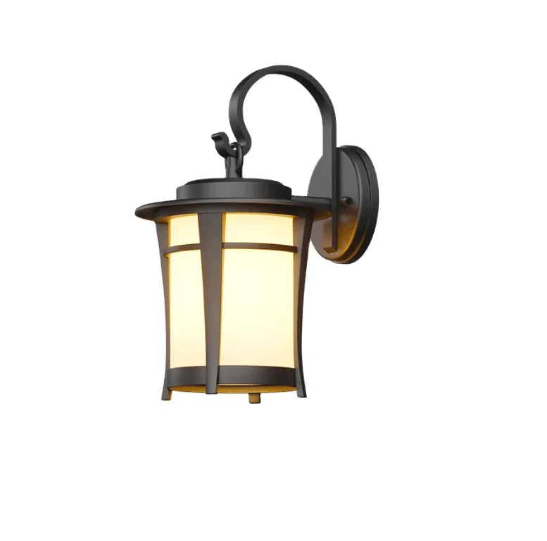 lampe murale led extérieure aluminium noir classique ip65 hydrofuge 12w warm light echangement électrique