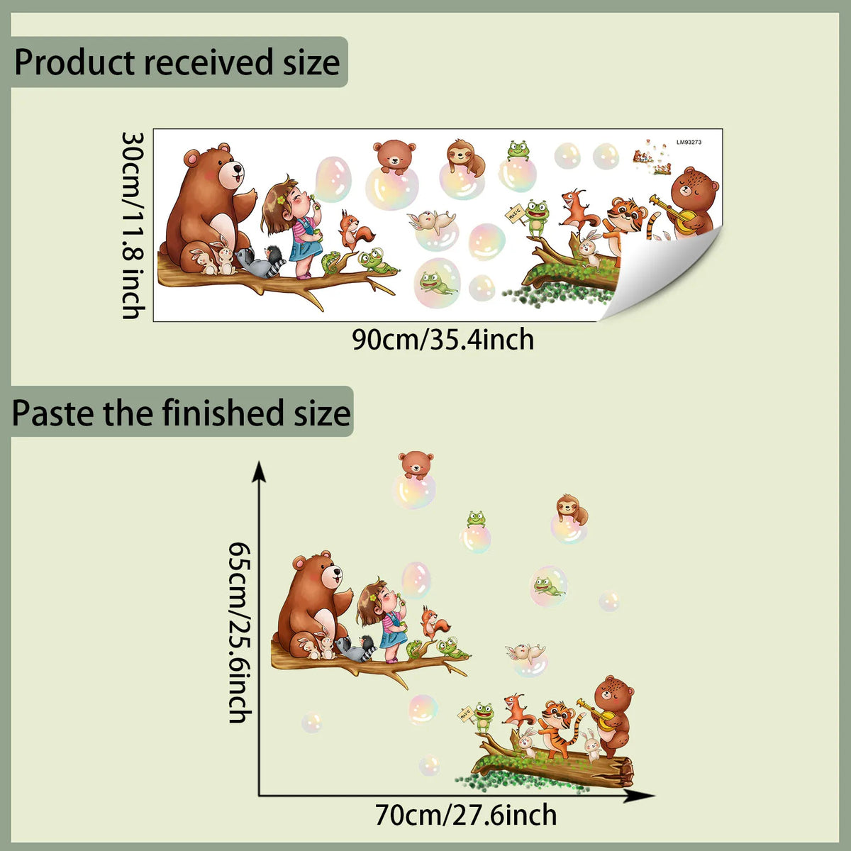 stickers muraux multicolores dessins animés cartoon adhésifs personnages boissons bulles colorées deco maison salon