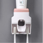 distributeur dentifrice blanc bleu rose moderne adhésif transparent rechargeable