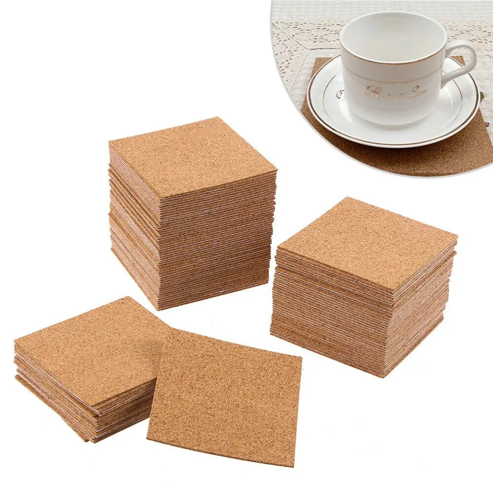 coasters marron clair texture naturelle adhésifs simples rustiques 10cm ronds carrés