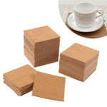 coasters marron clair texture naturelle adhésifs simples rustiques 10cm ronds carrés