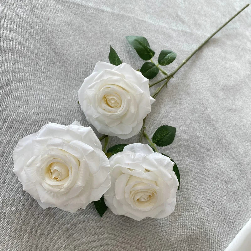 bouquet roses artificielles décoration mariage anniversaire intérieur classique blanc rose vert