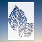 feuilles stylisées stencil vert blanc artisanal peinture murale scrapbooking coloriage gaufrage