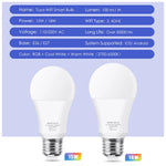 ampoule led intelligente e27 rgb blanc chaud application tuya smart life alexa google moderne