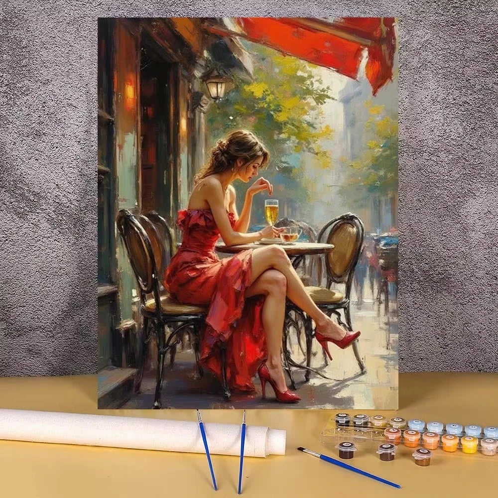 peinture numéro fleurs tournesols kit diy multicolore tableau art opacité guide brosse couleurs