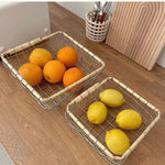paniers rangement bambou métal blanc beige modernes rustiques