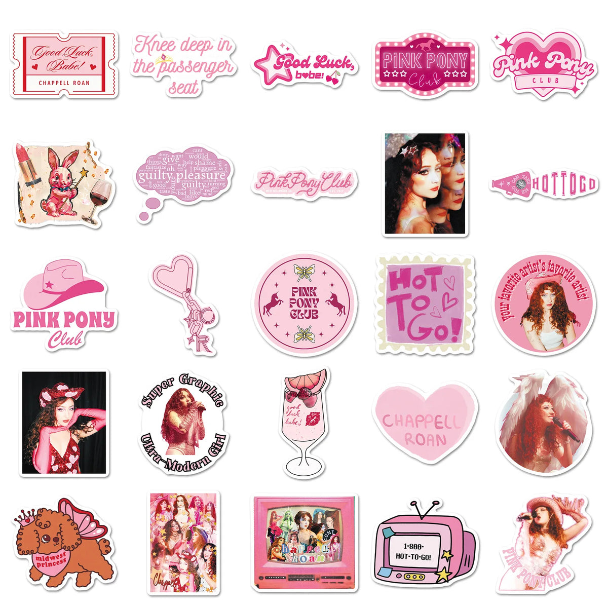 stickers adhésifs graphiques moderne rose blanc décoration téléphone portableiaux