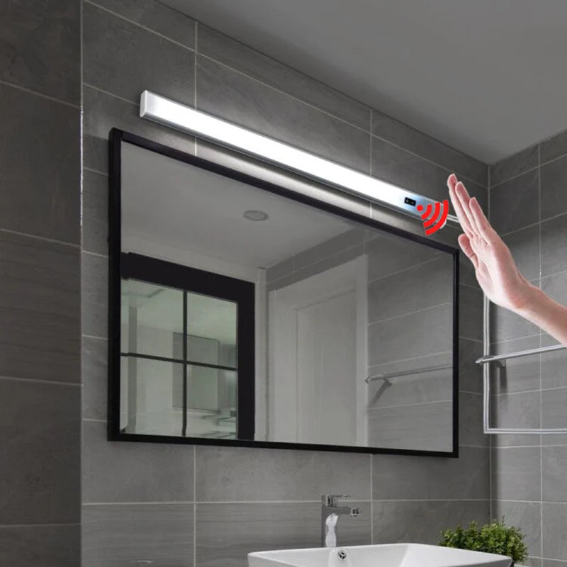 lampe led moderne 5v usb sensor 30 40 50cm blanc aluminium maquillage coiffeuse salle
